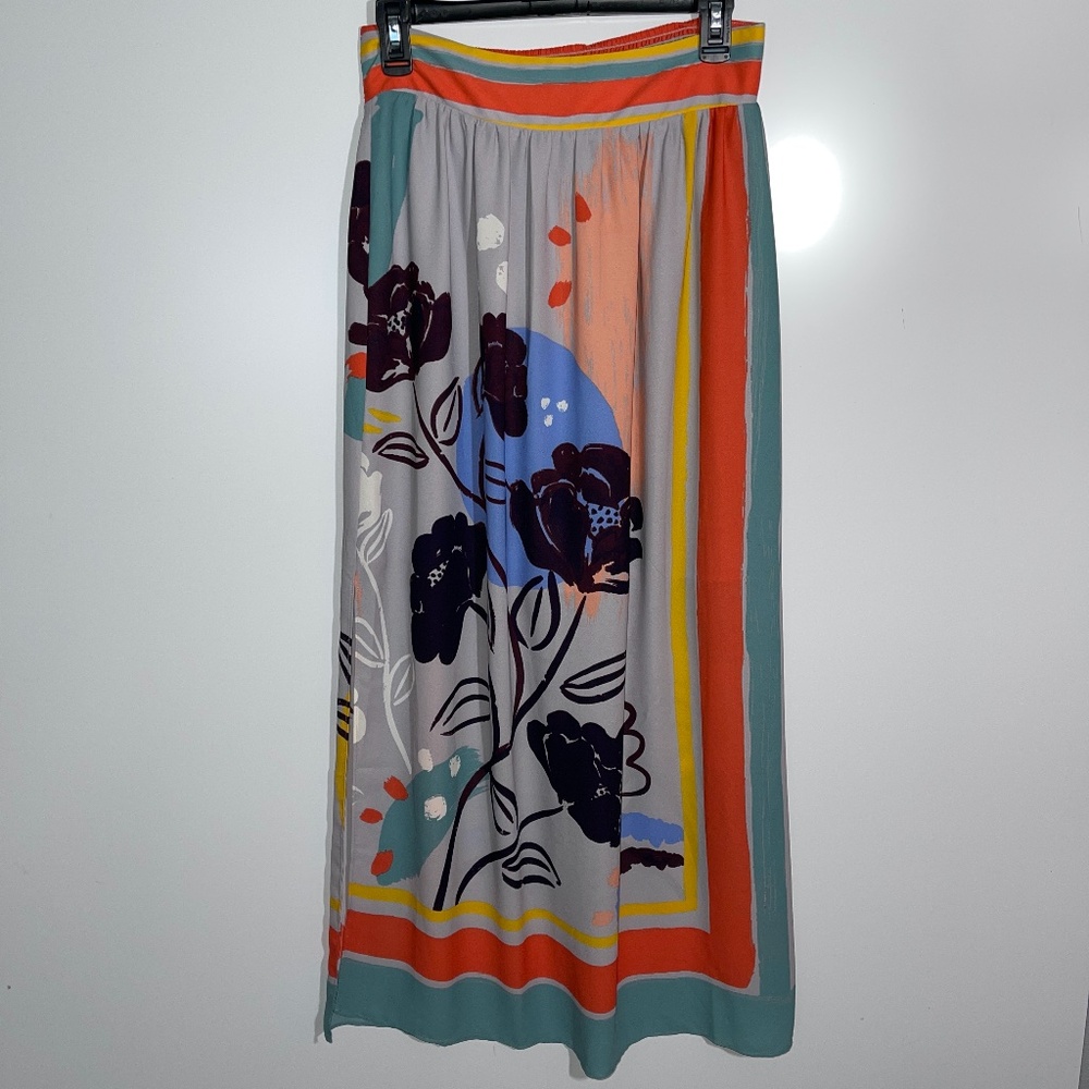 Anthropologie Maeve Floral Travel Maxi Skirt Size Small‎